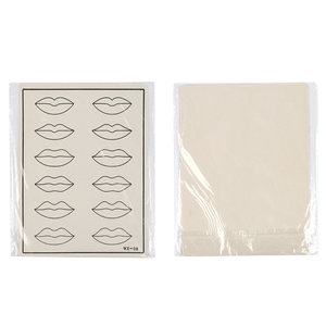Permanent Makeup <b>Practice</b> Skin Single Side Printed Eyebrow Lip Latex <b>Pad</b> PMU Microblading Training Skins - Product Image 5