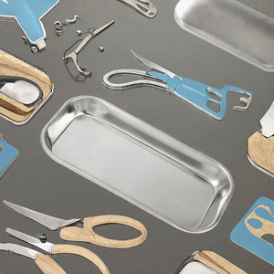 Bandeja Porta Instrumentos de Acero Inoxidable Profesional de Alta Calidad, Manual, para Almacenamiento de Instrumentos Médicos, Quirúrgicos, Dentales y de Laboratorio - Product Image 3