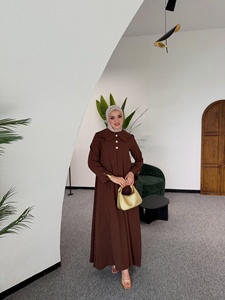 Abaya Maxi Personalizzata con Colletto <span class=keywords><strong>Peter</strong></span> <span class=keywords><strong>Pan</strong></span>, Vestito Islamico per Donne, Abbigliamento Musulmano <span class=keywords><strong>di</strong></span> Dubai - Product Image 4