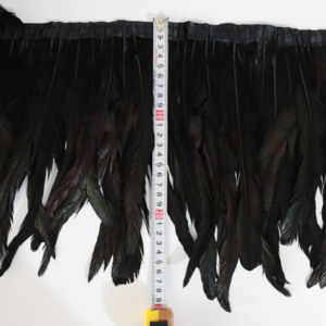 Venta al por mayor <span class=keywords><strong>de</strong></span> fábrica: Pluma <span class=keywords><strong>de</strong></span> cola <span class=keywords><strong>de</strong></span> <span class=keywords><strong>gallo</strong></span> teñida <span class=keywords><strong>de</strong></span> negro <span class=keywords><strong>de</strong></span> 10-12 pulgadas/25-30 cm, flecos para disfraces <span class=keywords><strong>de</strong></span> carnaval, vestidos <span class=keywords><strong>y</strong></span> costura. - Product Image 5