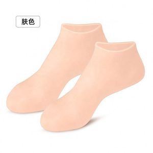 Chaussettes de protection en silicone souple pour femmes, masque hydratant anti-crevasses pour talons secs et fissurés, articles ménagers - Product Image 1