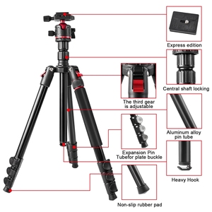 173cm Portable Photographyer Équipement caméra trépied affichage Monopode caméra Q 173 Support extérieur Voyage Caméra Vidéo Trépied Stand - Product Image 5