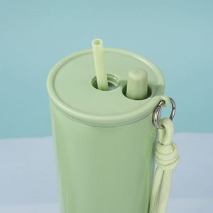 Vaso Térmico de Acero Inoxidable 304 de Doble Capa con Aislamiento al Vacío, 710 ml, Portátil para Viajes, Auto, Café, con Pajita y Asa - Product Image 5
