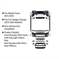 Kit de Carrocería Estilo SRT para Automóvil, Kit de Parachoques Delantero y Trasero, Actualización al Estilo SRT 2015 para Dodge Charger 2015-2023