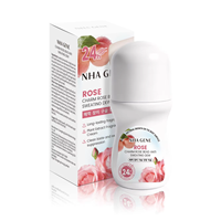 Déodorant anti-transpirant liquide à la rose NHA GENE Herbal 50g, parfum floral longue durée 24h, séchage rapide, anti-taches.