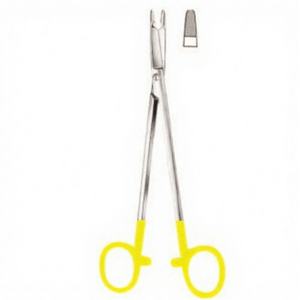 Porte-aiguilles manuel réutilisable en acier inoxydable T/C Tip Olsen-Hegar 17cm, instrument de suture, usage médical VERITAS - Product Image 1