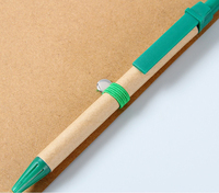 Couverture kraft Carnet de notes ligné avec stylo Exercice pour étudiants Carnet de notes d'écriture personnalisable Carnet de reliure à spirale