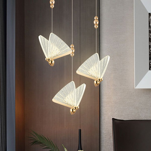 2021 oro di colore Acrilico Lampadario Farfalla <span class=keywords><strong>Tiffany</strong></span> Lampada A Sospensione Ha Condotto Le Luci - Product Image 4