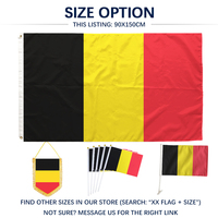 Drapeau belge 3x5 pieds en polyester, impression recto, œillets en laiton, double couture, vente en gros, 3x5 90x150cm, drapeau du Royaume de Belgique