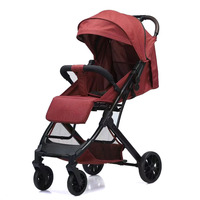 Poussette bébé 3 en 1 de luxe en coton, siège auto pliable, cadre en acier inoxydable léger, roues 360°, capacité de charge de 20 kg