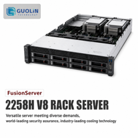 Dernier serveur en rack FusionServer 2258H V8 2U, prend en charge 4 cartes GPU double largeur, AMD EPYC 5e génération série 9005, serveur d'entreprise