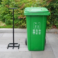 Compacteur de déchets manuel robuste en fer pour poubelle à roulettes domestique