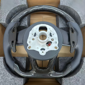 Volant de voiture en fibre de carbone personnalisé avec chauffage intégré pour <span class=keywords><strong>Audi</strong></span> A4 B8 A6 C7 TTS Q3 Q8 RS5 RS6, volant modifié - Product Image 6