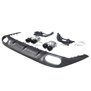 ดิฟฟิวเซอร์กันชนหลังสำหรับ Mercedes Benz C238 E53 E63s พร้อมครีบสปอยเลอร์และปลายท่อไอเสีย - Product Image 3