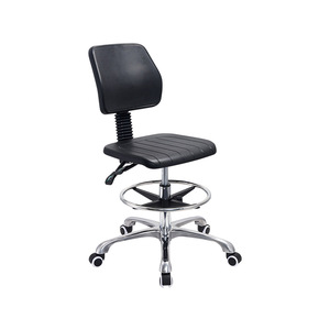 Hewei Industrial Chair IC006 PU Leather Height Adjustable With Casters And <b>Footrest</b> For Laboratory Use - Product Image 1