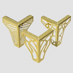 Gambe mobili Moderna di Lusso del Bicromato di Potassio Laterale Comodino Panca Piedi Console <span class=keywords><strong>Oro</strong></span> In Acciaio Inox di Mobili In Metallo Letto Armadio Divano Gambe Per Il Sofà - Product Image 3