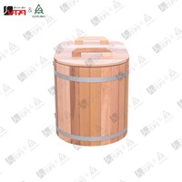 蒸汽桑拿房制造商为健身房、水疗中心、恢复中心提供商用杉木不锈钢椭圆形冷水浴槽（带外部冷却器）