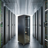 Armoire de réseau de serveur en métal 42U personnalisée rack de serveur télécom de centre de données sur pied de 19 pouces