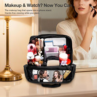 Trousse de Maquillage de Voyage Verticale Grande Capacité, Organisateur Cosmétique Étanche, Trousse de Toilette Personnalisable avec Logo, Fabrication OEM ODM