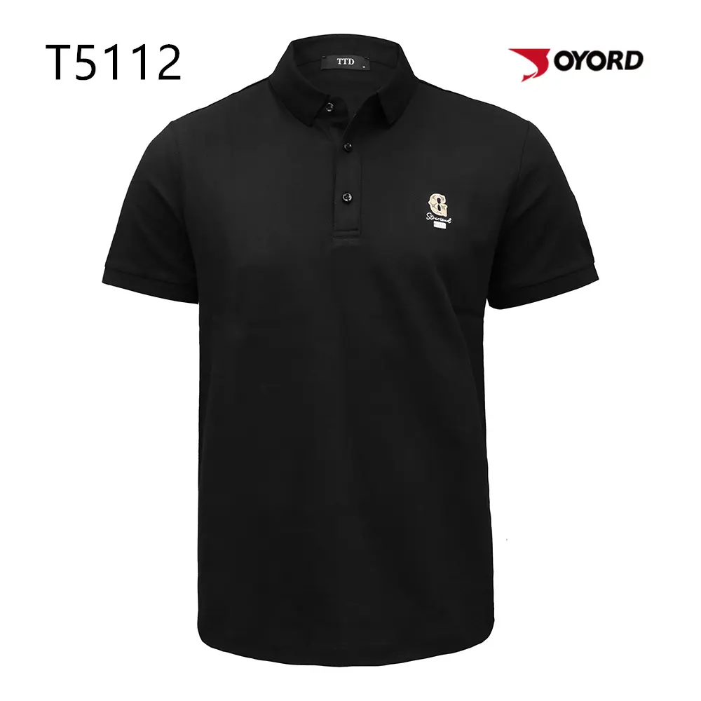 Herren einfarbiges Polo-T-Shirt mit Neudefinierung und Kragen solide Farbe Piqué Baumwolle Polo-Golfshirts