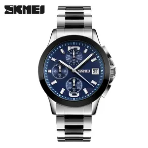 Groothandelaar Skmei 9126 Nieuwste Ontwerp Luxe 304 Rvs Horloges Enkele Mannen Horloge Grote Gezicht Zware Horloge