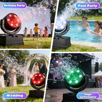 Machine à bulles LED RGBY à tête mobile, étanche IP65, 90W, avec télécommande DMX, pour spectacles et événements sur scène
