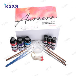 Kit de modification des gencives simulées avec <span class=keywords><strong>pâte</strong></span> de glaçage de teinture photopolymérisable <span class=keywords><strong>dentaire</strong></span> KEKR avec PMMA acrylique pour la teinture des couronnes temporaires - Product Image 2