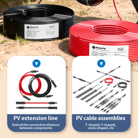 Für H1Z2Z2-K Solar-Gleichstrom-Litzenkabel Rot 4mm² 1500V 12AWG IP68 UV-Beständiges Photovoltaik-Kabel Doppelte XLPE-Isolierung für Stromversorgung