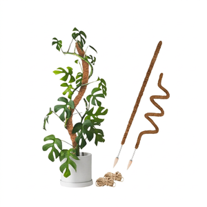 Poste de Fibra de Coco para Plantas |   Soporte para Plantas de Fibra de Coco Natural con Núcleo de Madera y Metal Flexible |   Para Plantas Trepadoras de Interior - Product Image 1
