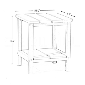 Vente chaude Anti-Corrosion Durable HDPE Étanche Cour Intérieur Extérieur Table D'appoint - Product Image 4
