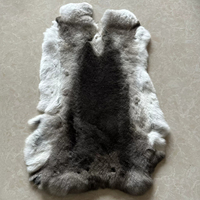 Großhandel Natürliches Echtes Kaninchenfell Gegerbtes Ganzes Kaninchenfell-Material für Kleidungsfutter Handwerk DIY