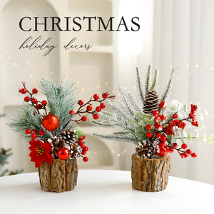 Ornamenti Natalizi Rossi per Tavola a Prezzo <span class=keywords><strong>di</strong></span> Fabbrica, Bacche Artificiali per Decorazione da Tavolo per Natale - Product Image 3