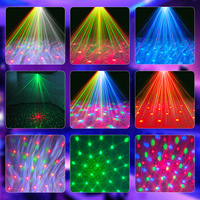 Projecteur Laser LED RGB Double Boule Magique pour Scène, Lampe de Fête Disco avec Télécommande pour Soirées à Domicile, KTV, Bars, Noël