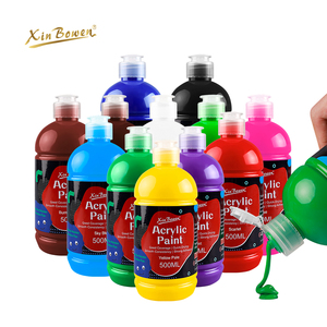 Ensemble de <span class=keywords><strong>peinture</strong></span> artistique Xin Bowen 500 ml, 12 couleurs en flacon <span class=keywords><strong>acrylique</strong></span> pour toile, niveau artiste, pigment de <span class=keywords><strong>dessin</strong></span> avec certificat MSDS - Product Image 1