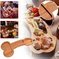Planche à apéritif en bois massif amusante en forme de pénis, décoration d'affichage alimentaire, planche à fromage et à charcuterie, plateau de service de cuisine