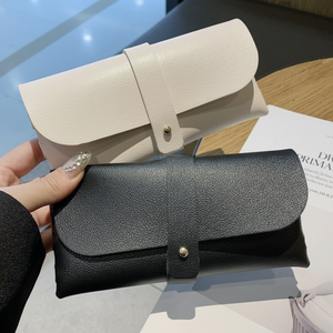 Custodia per occhiali in pelle con fibbia portatile comodo custodia per occhiali da sole per occhiali da vista e borse - Product Image 1