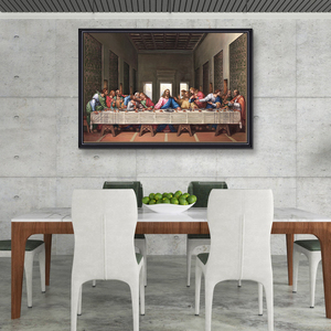 Reproduction artisanale antique de l'Ultima Cena sur toile, peinture à l'huile BCLDV-001 - Product Image 6