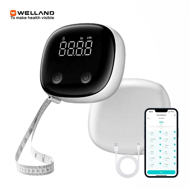 Welland ER307UWB Easy-to-Carry Digital Tape Measure Wear-Resistant ABS Plastic 1.5m Length Measurements Measuring Distance