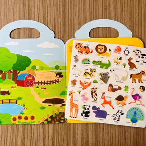 สมุดสติกเกอร์กิจกรรมสำหรับเด็กเล็กและเด็กโต <span class=keywords><strong>JOJO</strong></span> หลากหลายธีม กันน้ำ ใช้ซ้ำได้ สมุดสติกเกอร์ DIY - Product Image 1