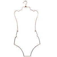 Cintres en fil métallique pour vêtements personnalisés, pliables, pour maillots de bain, forme du corps, métalliques, linéaires, pour bikinis, gain de place, par l'usine