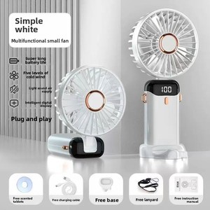 Ventilateur portable électrique à LED avec écran numérique, mini ventilateur de poche pliable pour étudiants, ventilateur de refroidissement extérieur pour l'été N15 - Product Image 3