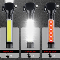Marteau d'urgence de sécurité automobile lumière led d'autodéfense avec lampe de poche led