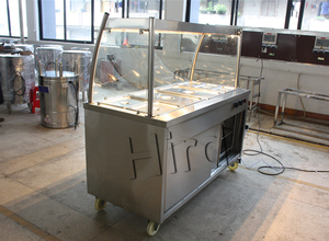 Carro de acero inoxidable para escaparate de Bain Marie, calentador de alimentos, armario, carrito con rueda - Product Image 3