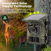 Système de caméra de chasse WiFi à énergie solaire vidéo 4K caméra de piste de chasse en plein air avec panneau solaire capteur CMOS 8MP portée de vision nocturne