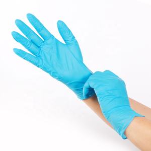 Guante de mano de nitrilo médico examen Protector Pantalla táctil lago Azul desechable sin polvo 3mil guantes de nitrilo para Hospital - Product Image 1