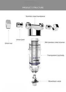 Ngoài trời thép không gỉ dòng chảy lớn toàn bộ nhà lọc nước Hướng dẫn sử dụng hộ gia đình tap nước giếng lọc nước loại bỏ trầm tích - Product Image 3