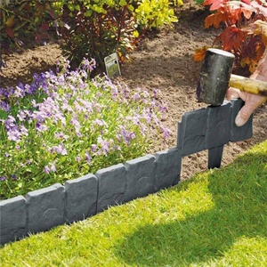 DIY Garden Decorative Grey Cobbled Stone Effect Lawn Edging <b>Border</b> for <b>Fence</b> - Product Image 2