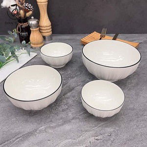 2025 4,5/6/8 pulgadas restaurante al por mayor Gran porcelana blanca fruta arroz postre sopa Ramen juego de cuencos de cerámica para Catering Seving - Product Image 4