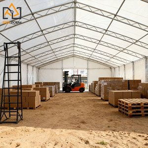 Abri de stockage/entrepôt/barn en acier et tissu PVC à double treillis, imperméable, ignifuge et résistant aux UV, 12x30m et 24x60m - Product Image 3