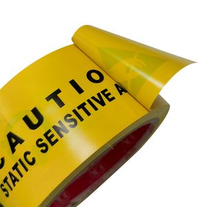 ALLESD Yellow ESD Anti-Static Warning <strong>Tape</strong> Chinese or English Identification <strong>Tape</strong> Protection Zone <strong>PVC</strong> Floor <strong>Tape</strong> - Product Image 4